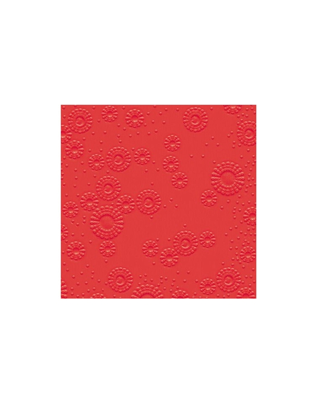 Σετ Χαρτοπετσέτες "Moments Uni Red" 12.5cm x 12.5cm Paper Design (16 Τεμαχίων)