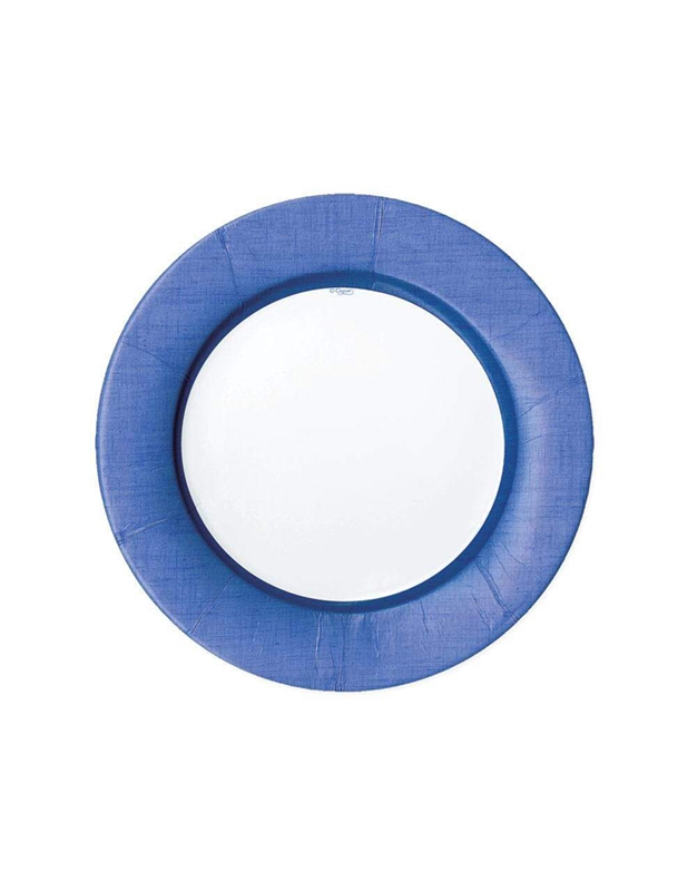 Πιάτα Για Σαλάτα Xάρτινα Mπλε Περίγραμμα 20cm Caspari (8 Tεμάχια)