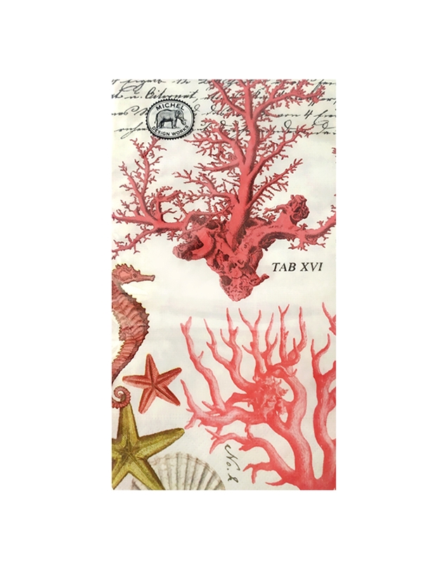 Χαρτοπέτσετες Guest Red Coral Hostess 10,8 x 19,7 cm (15 Τεμάχια)