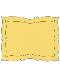 Σουπλά Κίτρινο Coated Linen Parentesi Rectangular Yellow Green White La Gallina Matta (48 x 37 cm)