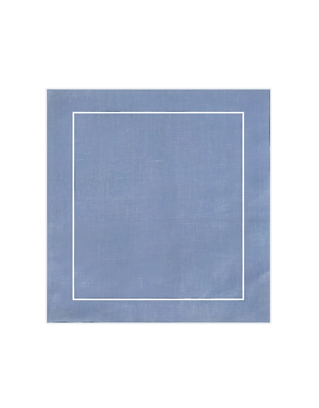Σουπλά Γαλάζιο Coated Linen Cube Periwinkle White La Gallina Matta (39 x 36 cm)