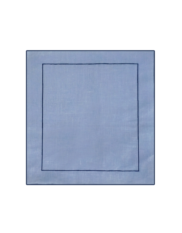Σουπλά Γαλάζιο Coated Linen Frame Periwinkle Blue La Gallina Matta (39 x 36 cm)