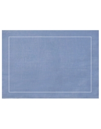 Σουπλά Γαλάζιο Coated Linen Periwinkle White La Gallina Matta (40 x 48 cm)