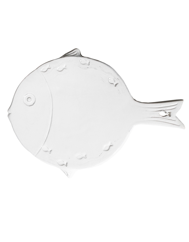 Κεραμικός Δίσκος Λευκός Ψάρι Fish Tray White (35 cm)