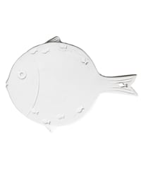 Κεραμικός Δίσκος Λευκός Ψάρι Fish Tray White (35 cm)