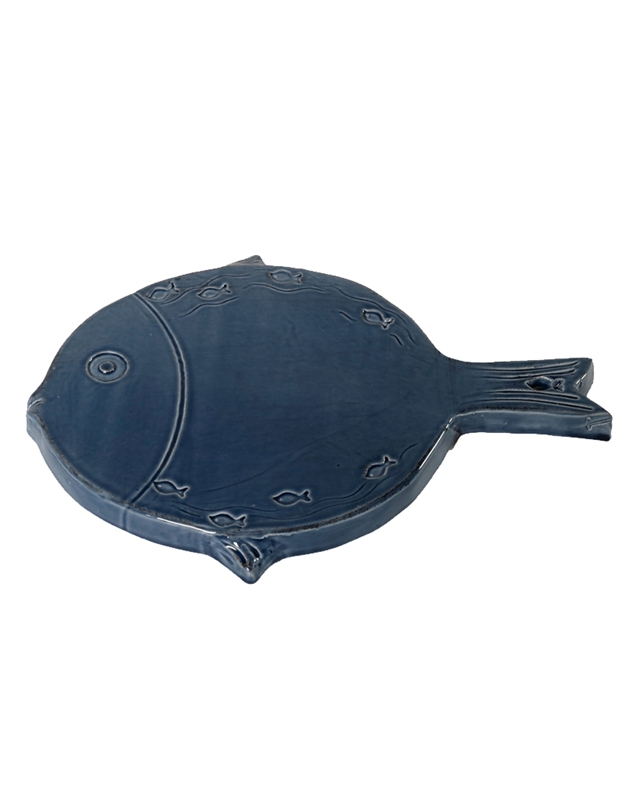 Κεραμικός Δίσκος Μπλε Ψάρι Fish Tray Blue (35 cm)