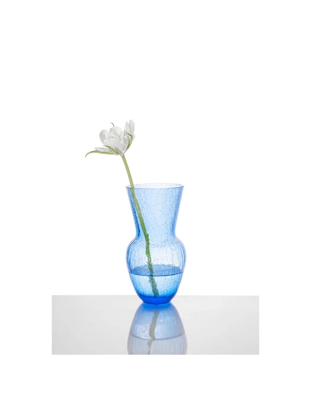 Bάζο Mπλε Cornflower Γυάλινo Xειροποίητo Felicity (23 cm)
