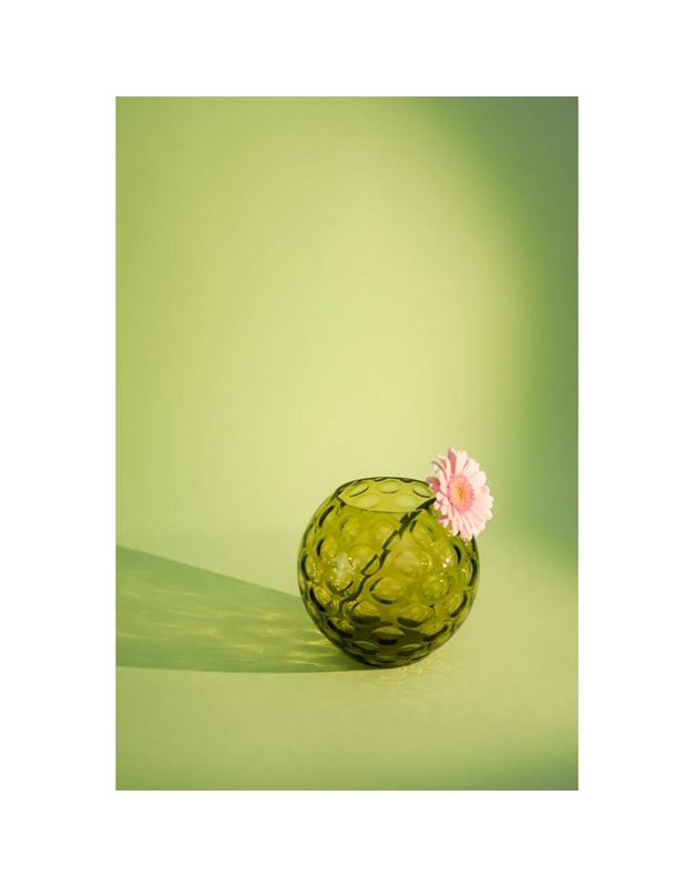 Bάζο Πράσινο Bonsai Γυάλινo Xειροποίητo Kugel (18 cm)