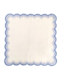 Πετσέτα Λινή Λευκή Με Γαλάζιο Νήμα Heartbeat (39 x 39 cm)
