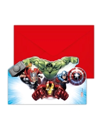 Προσκλήσεις & Φάκελοι Marvel Avengers Stones (6 τεμάχια)