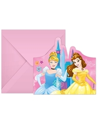 Προσκλήσεις & Φάκελοι  Με Κοπτικό Princess Disney (6 Τεμάχια)