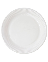 Πιάτα Χάρτινα Μεγάλα Λευκά Decorata Compostable 23 cm (10 τεμάχια)