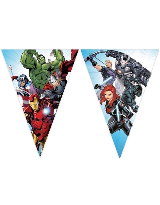Χάρτινη Γιρλάντα Τρίγωνη Avengers Infinity Stones (9 Σημαίες)
