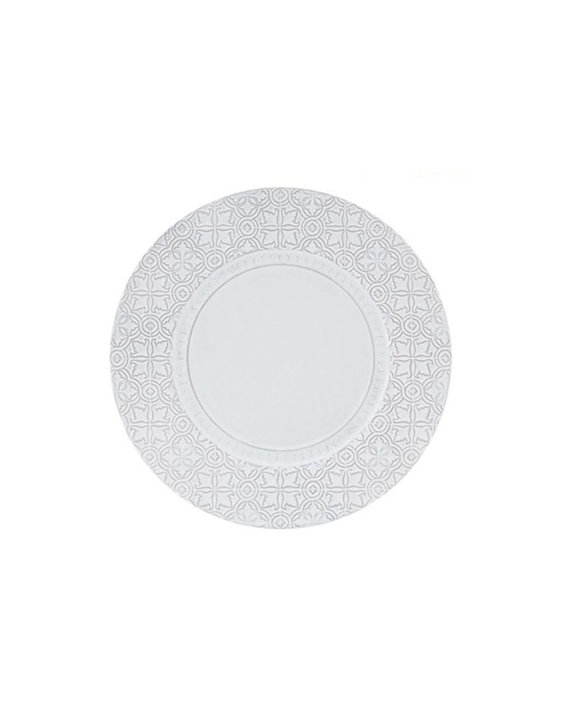 Charger Πιάτο Παρουσίασης Κεραμικό Λευκό White Antique Rua Nova Bordallo Pinheiro (34 cm)