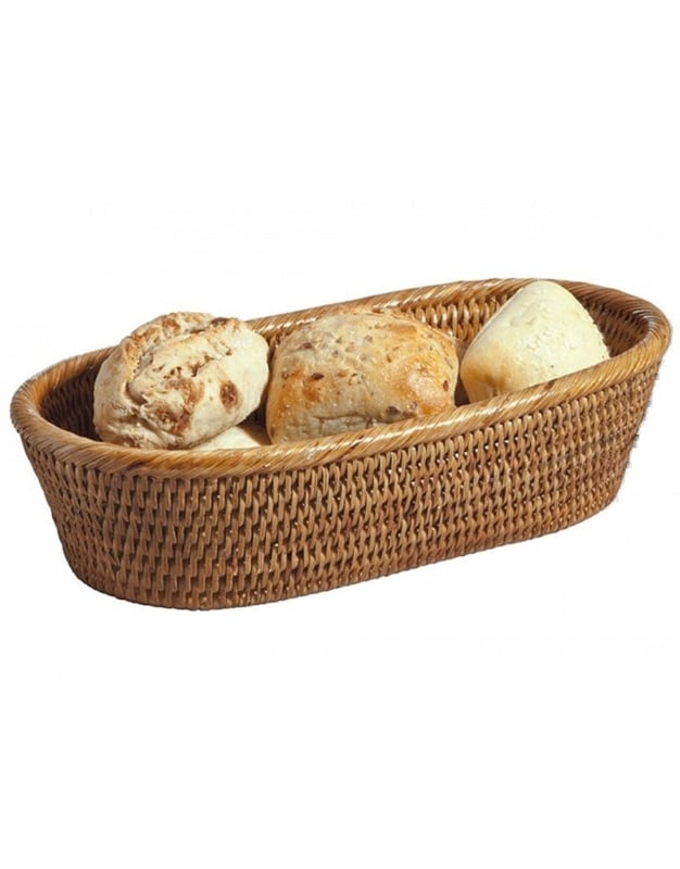 Καλάθι Αποθήκευσης Ψωμιού Καφέ Rattan (26 cm)