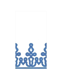 Xαρτοπετσέτες Για Tο Guest Room Dessin Passementerie Riviera Blue 10.9x19.8cm Caspari (12 Tεμάχια)
