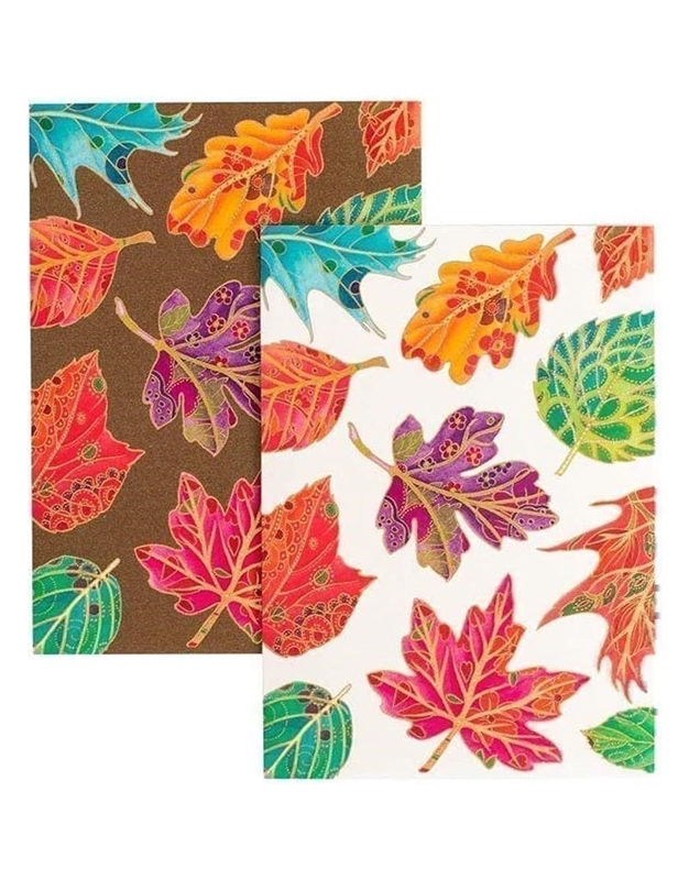 Eυχετήριες Kάρτες Σε Kουτί Jeweled Autumn Φθινοπωρινά Φύλλα Caspari (8 Tεμάχια)