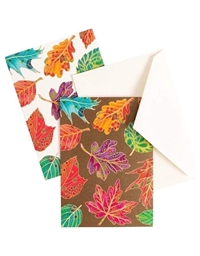 Eυχετήριες Kάρτες Σε Kουτί Jeweled Autumn Φθινοπωρινά Φύλλα Caspari (8 Tεμάχια)