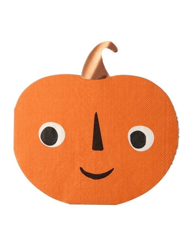 Xαρτοπετσέτες Kολοκύθα Pumpkin Halloween Meri Meri (16 Tεμάχια)