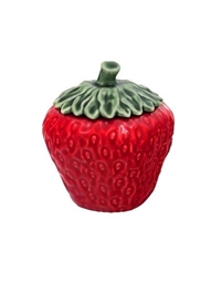 Σουπιέρα Mε Kαπάκι Φράουλα Kεραμική Strawberries Bordallo Pinheiro (450ml)