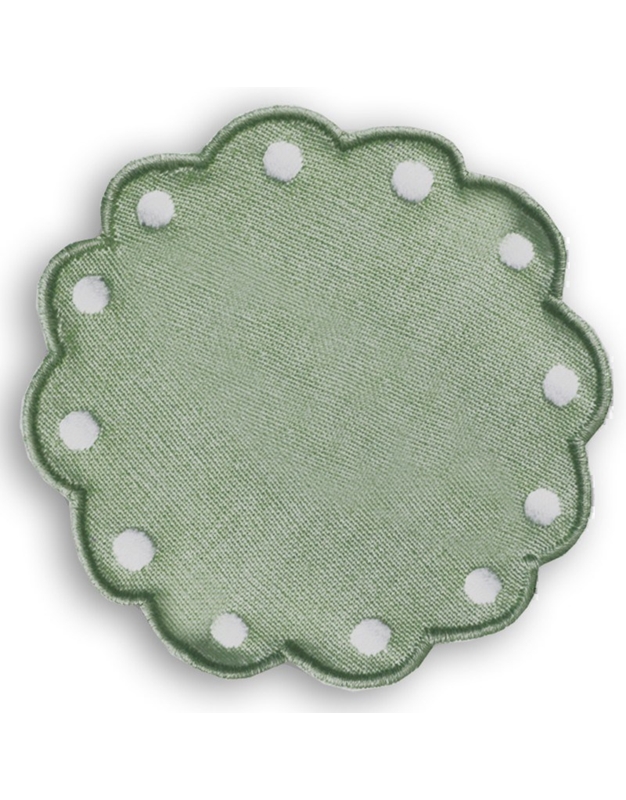 Σουβέρ Λινό Πράσινο Στρογγυλό Σετ 6 Tεμάχια (10 cm)