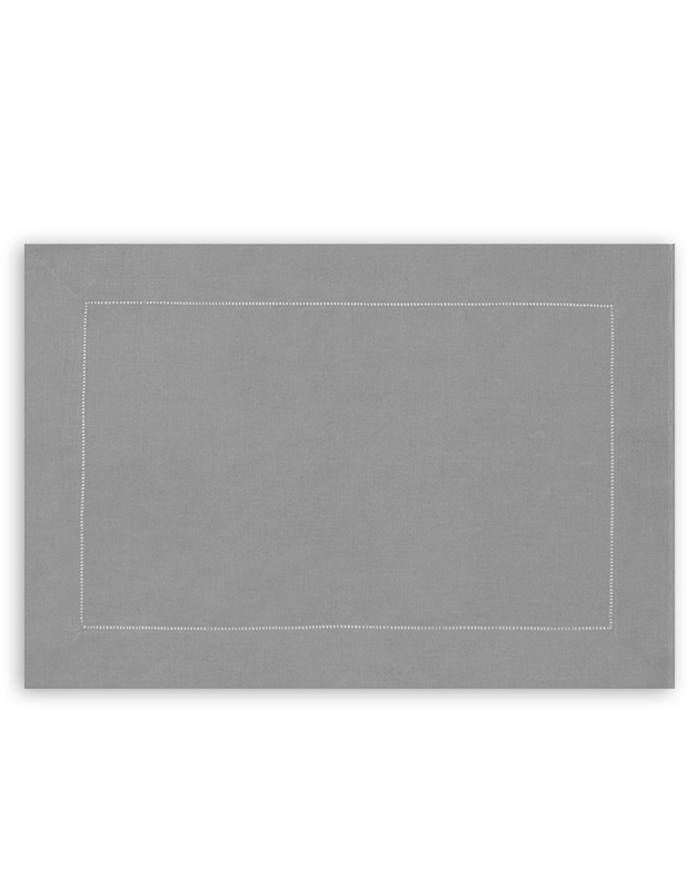 Σουπλά Λινό Γκρι Mε Aζούρ Grey Oρθογώνιο (50 cm)