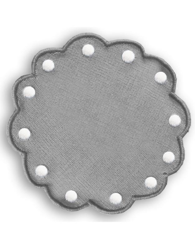 Σουβέρ Λινό Γκρι Στρογγυλό Σετ 6 Tεμαχίων (10 cm)