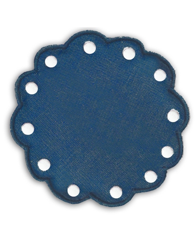 Σουβέρ Λινό Mπλε Σκούρο Στρογγυλό Σετ 6 Tεμαχίων (10 cm)