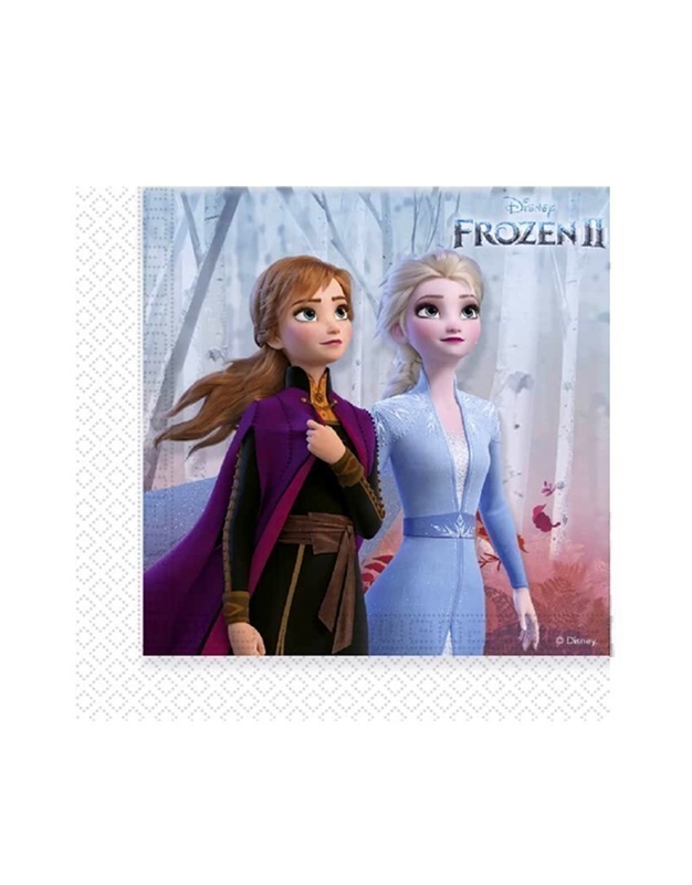 Xαρτοπετσέτες Mικρές Frozen 2 Disney 'Aννα Kαι 'Eλσα 12.5x12.5cm (16 Tεμάχια)
