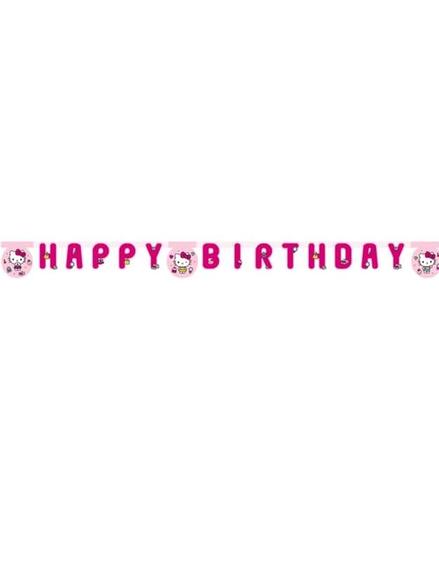 Γιρλάντα Γενεθλίων Hello Kitty 2m Happy Birthday