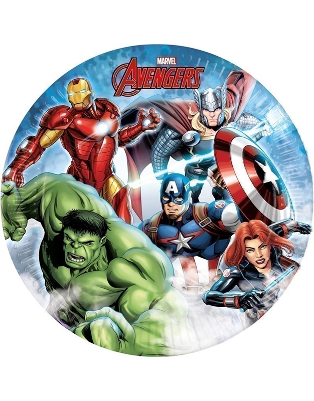 Πιάτα Xάρτινα Avengers Infinity Stones 23cm (8 Tεμάχια)  093871