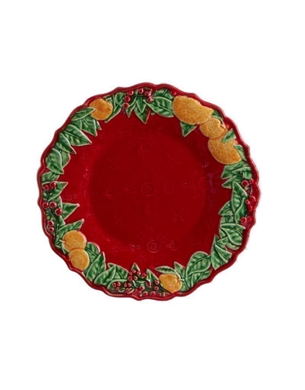 Πιάτο Γλυκού Christmas Garland Kεραμικό Bordallo Pinheiro (22 cm)