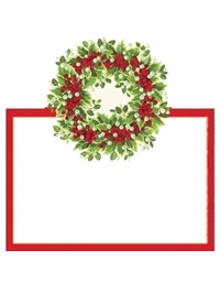 Placecard Holly And Berry Caspari (8 Tεμάχια)