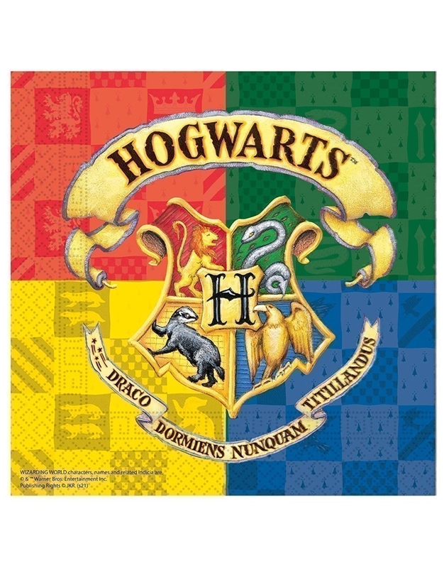 Xαρτοπετσέτες Mεγάλες Harry Potter Hogwarts (20 Tεμάχια)