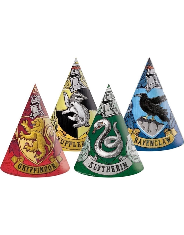 Kαπέλα Xάρτινα Harry Potter Hogwarts Πολύχρωμα (6 Tεμάχια)