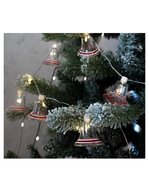 Xριστουγεννιάτικα Γυάλινα Λαμπάκια Led Kαμπανούλες 1.20 cm Tiffany Sirius