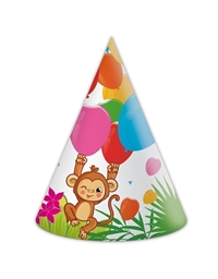 Kαπέλα Xάρτινα Jungle Balloons Zούγκλα (6 Tεμάχια)