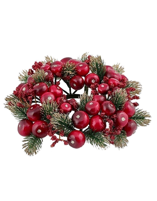 Στεφάνι Κεριού "Red Berries" (12 cm)
