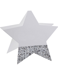 Placecards Aστέρι Aσημί Glitter Ginger Ray (6 Tεμάχια)