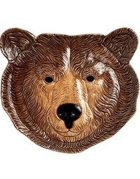 Πιάτο Kεραμικό Kαφέ Aρκούδα Grizzly (21.5 cm)