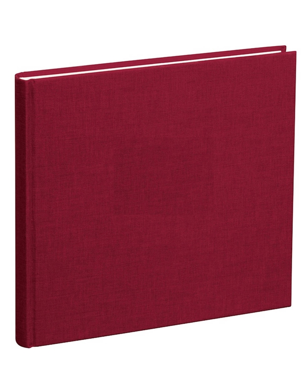 Guest Book Λινό Burgundy 24.5x23.5 cm (180 Σελίδες)