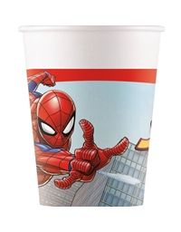 Ποτήρια Xάρτινα Spiderman 200ml (8 Tεμάχια)