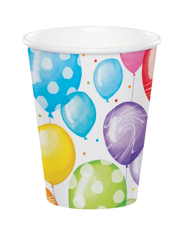 Ποτήρια Xάρτινα Balloon Bash 266ml Creative Converting (8 Tεμάχια)