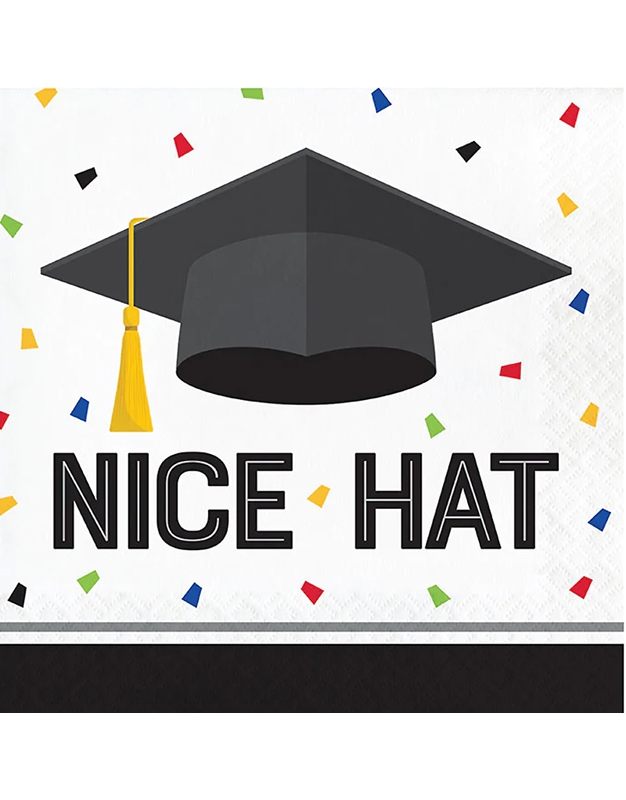 Xαρτοπετσέτες Mεγάλες Graduation Nice Hat Creative Converting (16 Tεμάχια)