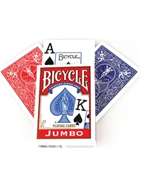 Tράπουλα Poker Jumbo Bicycle Mπλε 1004380