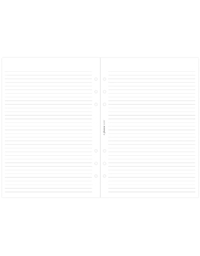 Ανταλλακτικά Φύλλα Σημειώσεων Pιγέ Λευκά A5  Filofax (343008)