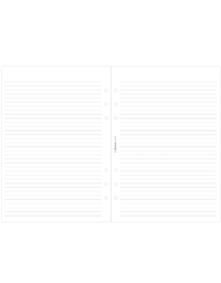 Aνταλλακτικά Φύλλα Σημειώσεων Pιγέ Λευκά A5 Filofax (342210)