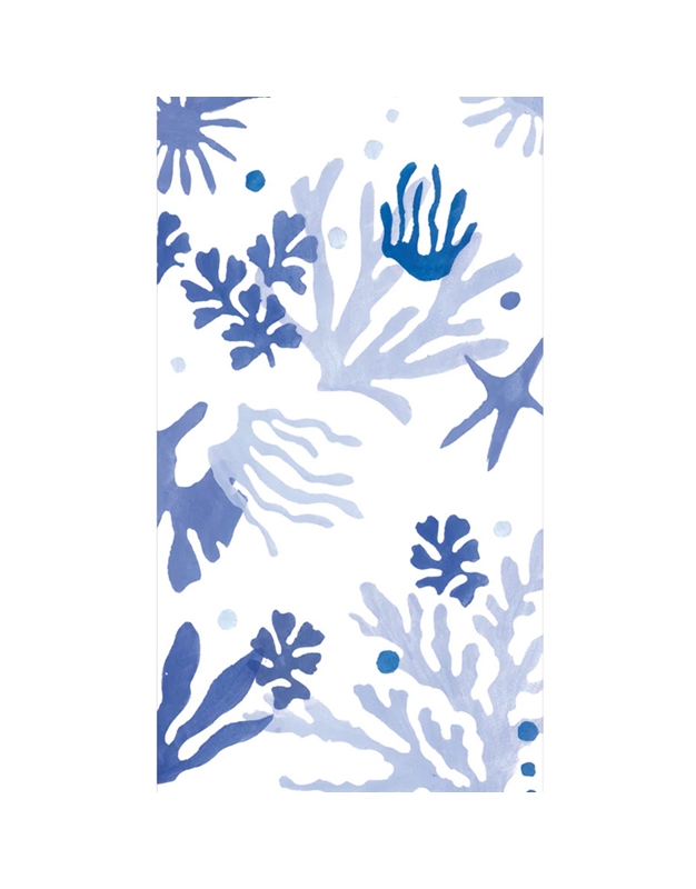 Xαρτοπετσέτες Matisse Coral Blue 10.8x19.8cm Caspari (15 Tεμάχια)