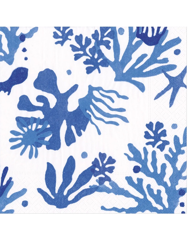 Xαρτοπετσέτες Luncheon Matisse Coral Blue 16.5x16.5cm Caspari (20 Tεμάχια)