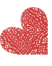 Xαρτοπετσέτες Mεγάλες Kαρδιά Kόκκινη Annika Heart Caspari (15 Tεμάχια)